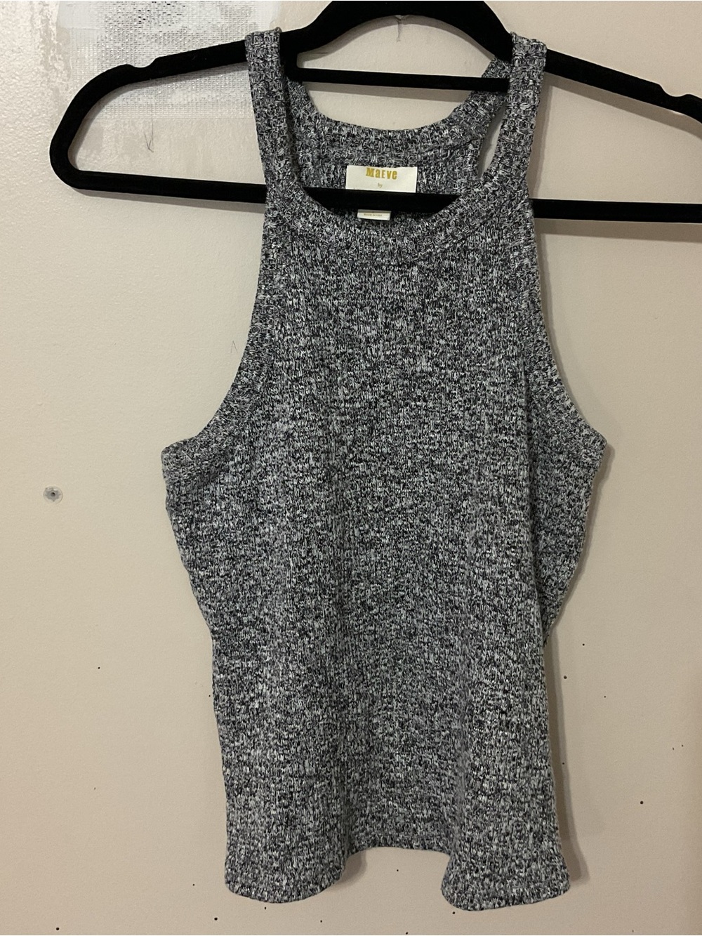Maeve Anthropologie Gray Crochet Tank Size L
